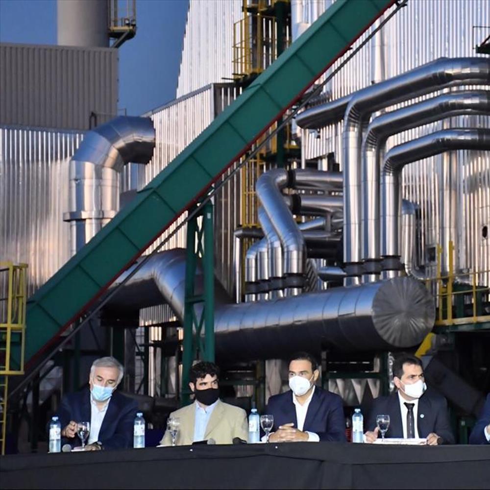 Valdés inauguró una planta de generación Energética por Biomasa, un